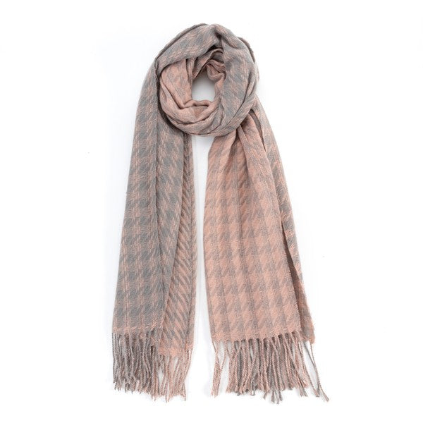 Houndstooth Two Tone Scarf