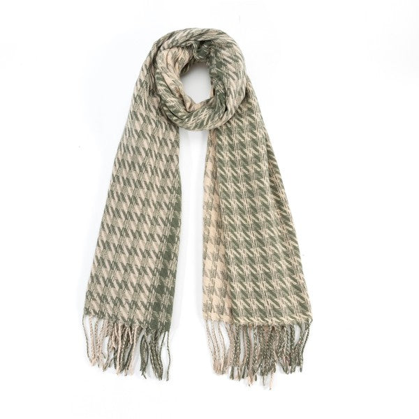 Houndstooth Two Tone Scarf