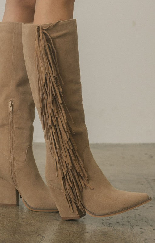 Serene Knee High Fringe Boots