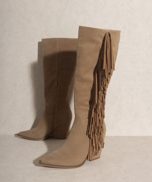 Serene Knee High Fringe Boots