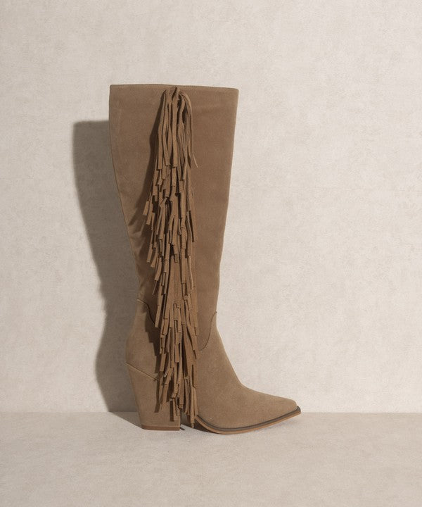 Serene Knee High Fringe Boots