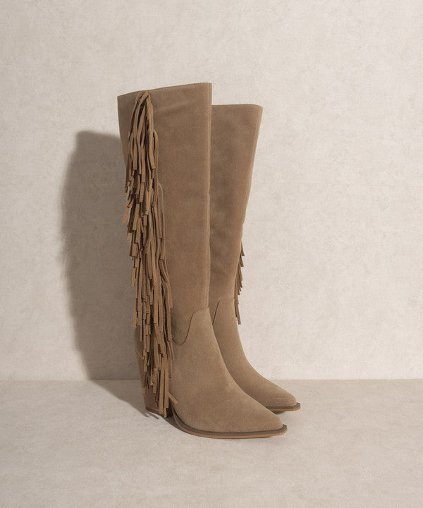 Serene Knee High Fringe Boots