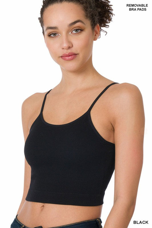 Ribbed Seamless Cropped Cami