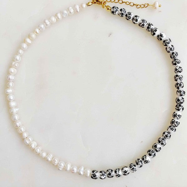 Pearls And Porcelain Choker Necklace