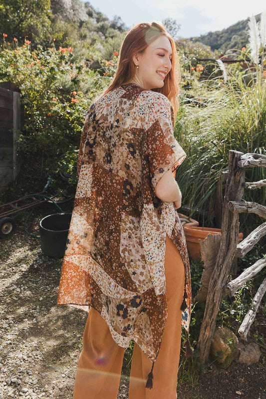 Kady Floral Print Kimono