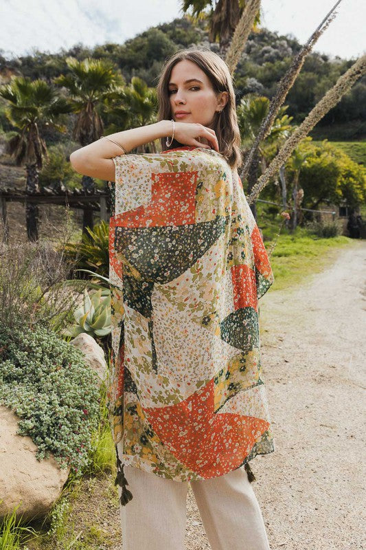 Kady Floral Print Kimono