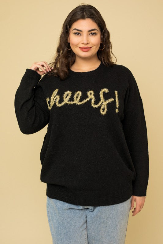 Cheers Pullover Sweater Plus