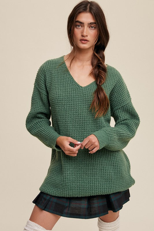 Delia Ribbed Knit Sweater