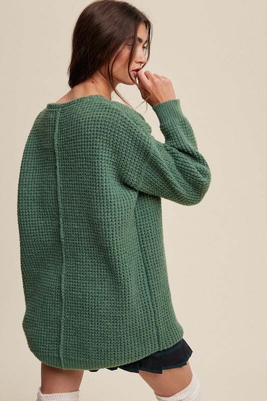 Delia Ribbed Knit Sweater