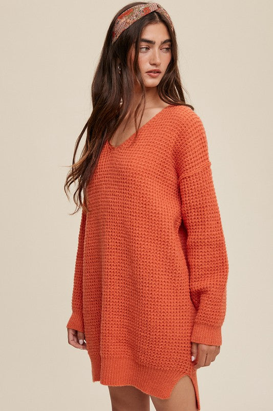 Delia Ribbed Knit Sweater