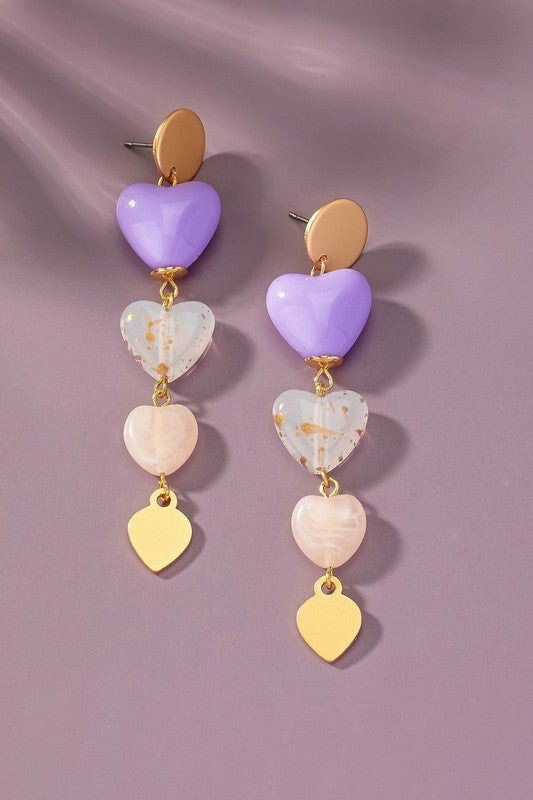 Leah Heart Drop Earrings