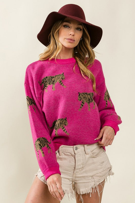 Tiger Tales Patterned Sweater