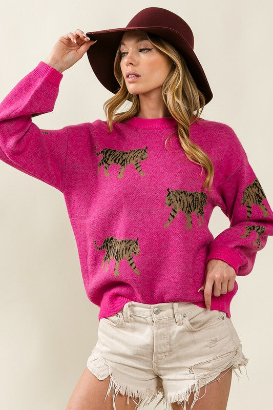 Tiger Tales Patterned Sweater