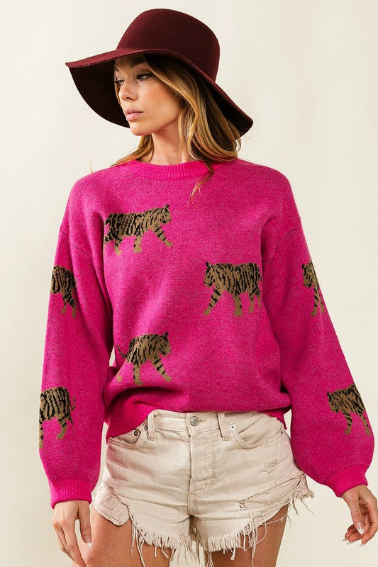 Tiger Tales Patterned Sweater