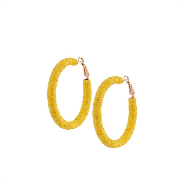 RAFFIA COLORFUL HOOP EARRINGS