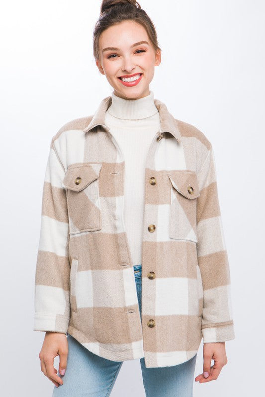 Lucy Plaid Button Down Jacket