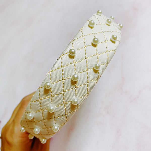 Lauren Quilted Pearl Headband