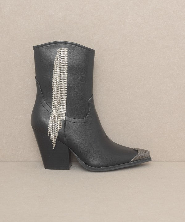 Kailea Rhinestone Fringe Boots