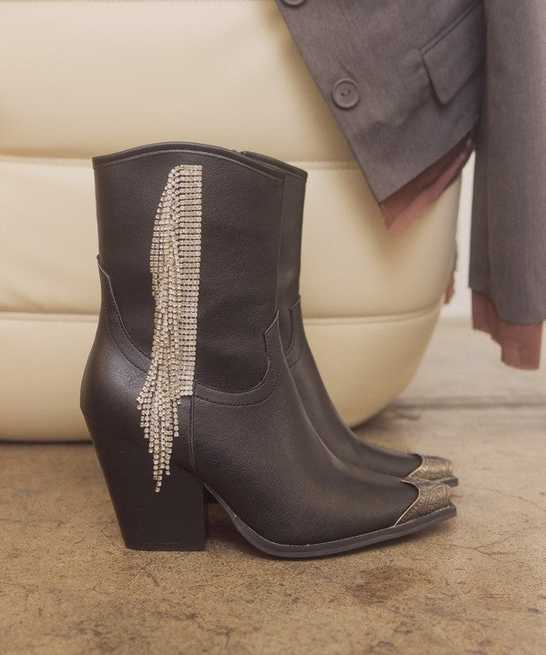 Kailea Rhinestone Fringe Boots