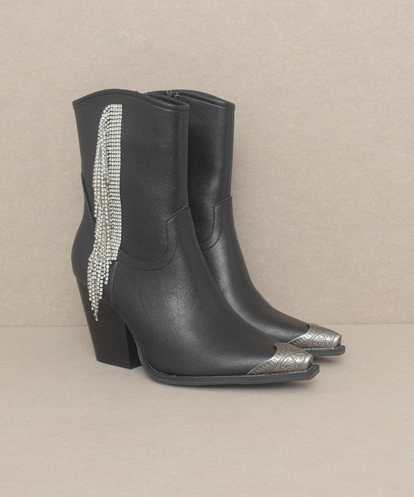 Kailea Rhinestone Fringe Boots