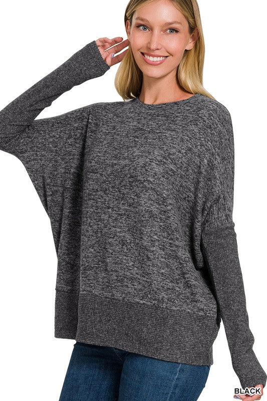 Quinn Brushed Dolman Sleeve Sweater