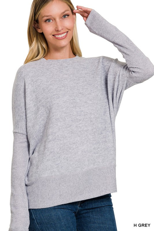 Quinn Brushed Dolman Sleeve Sweater