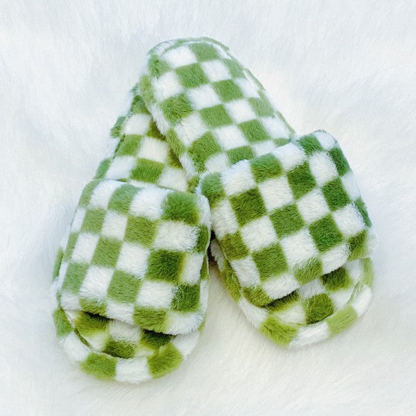 Ashley Checkered Cozy Slippers