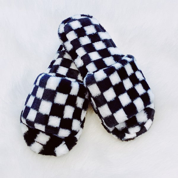 Ashley Checkered Cozy Slippers