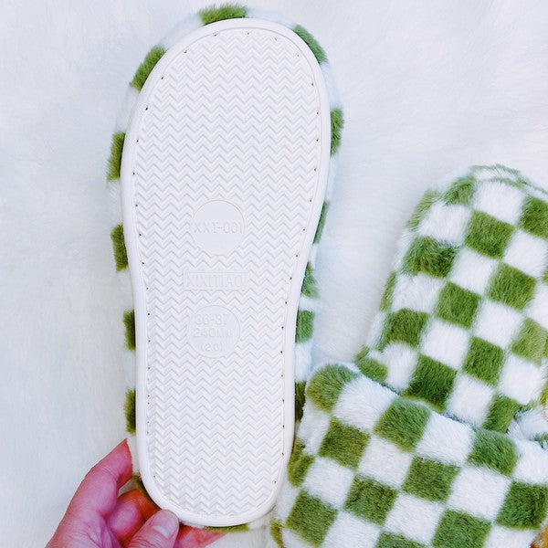 Ashley Checkered Cozy Slippers