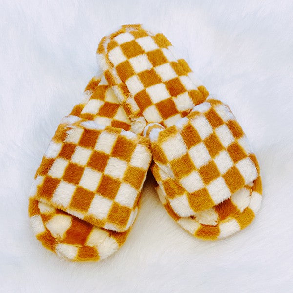 Ashley Checkered Cozy Slippers