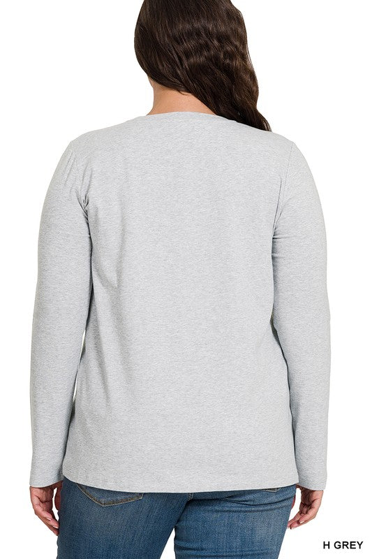 Josie Crew Neck Long Sleeve T-Shirt Plus