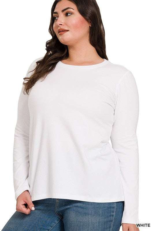 Josie Crew Neck Long Sleeve T-Shirt Plus