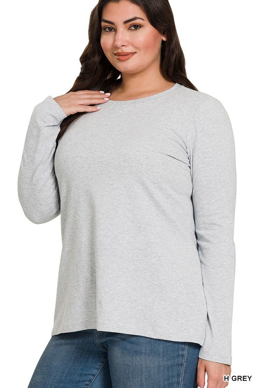 Josie Crew Neck Long Sleeve T-Shirt Plus