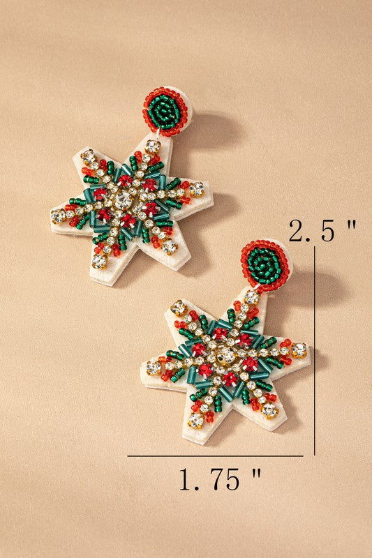 Multicolor Snowflake Earrings