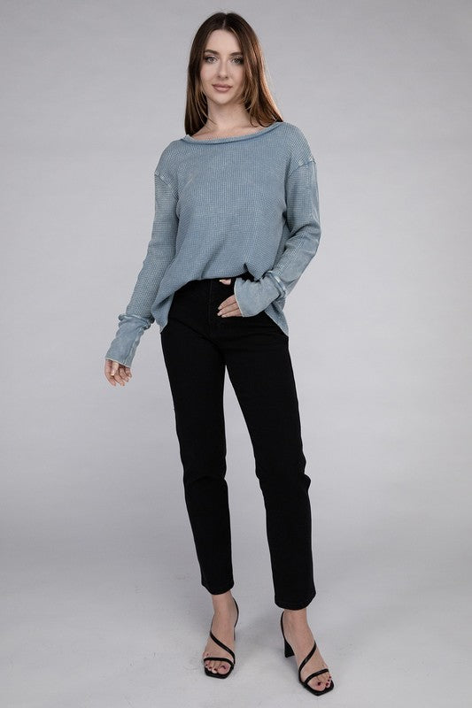 Aubrey Baby Waffle Long Sleeve Top