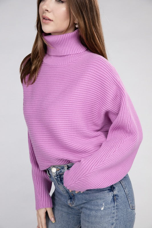 Cristiana Dolman Sleeve Turtleneck Sweater