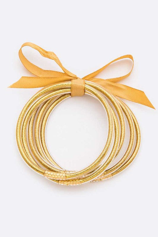 Marlene Gold Dust Stacking Bracelet Set