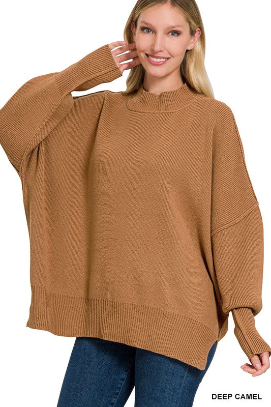 Amarah Side Slit Oversized Sweater