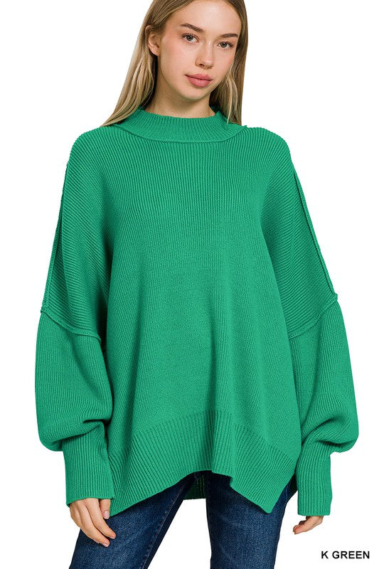 Amarah Side Slit Oversized Sweater