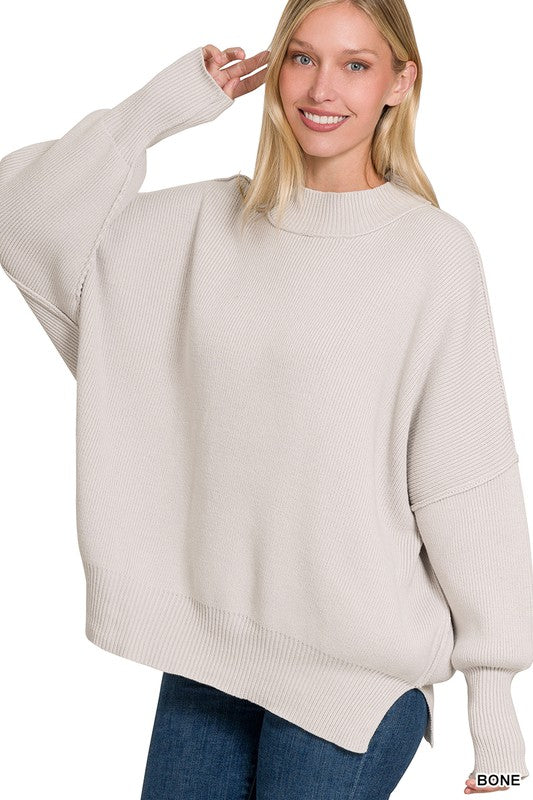 Amarah Side Slit Oversized Sweater