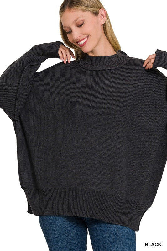 Amarah Side Slit Oversized Sweater