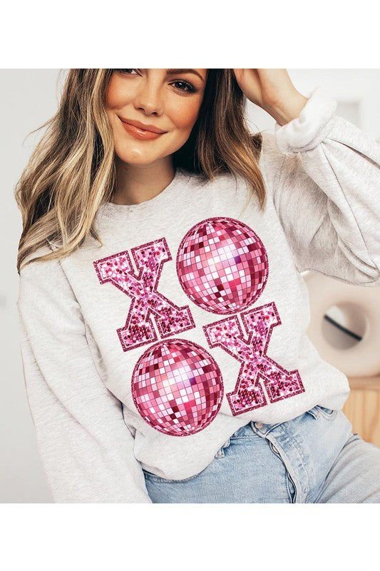 XOXO Disco Ball Sweatshirt