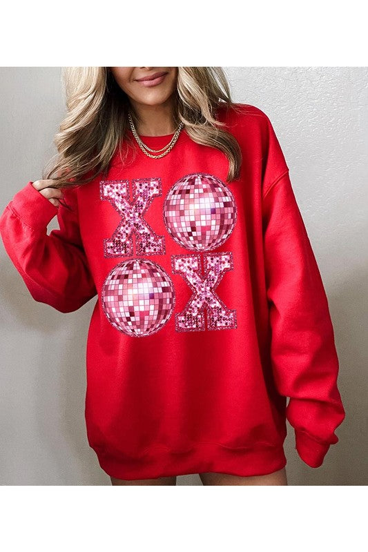 XOXO Disco Ball Sweatshirt