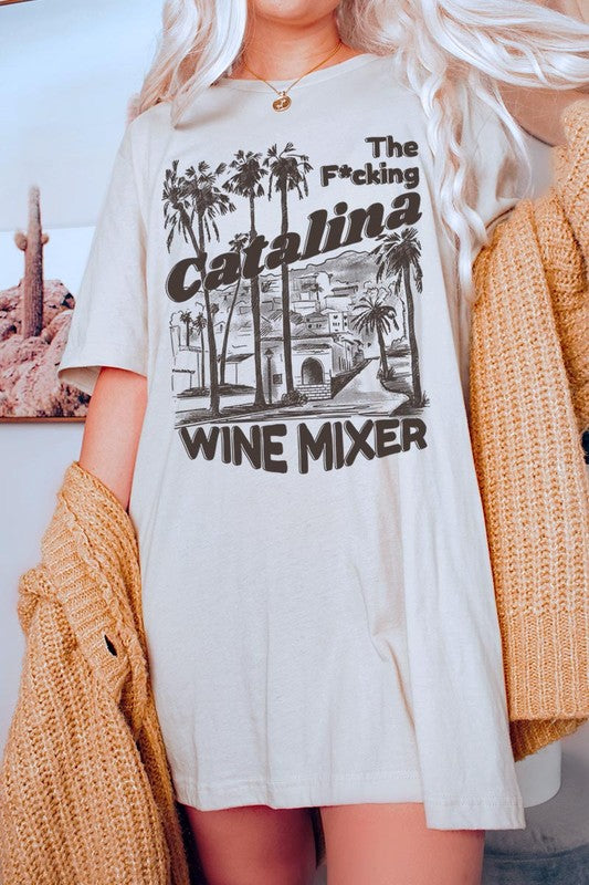 Catalina Wine Mixer Palm Tree Graphic T Shirts