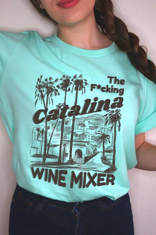 Catalina Wine Mixer Palm Tree Graphic T Shirts