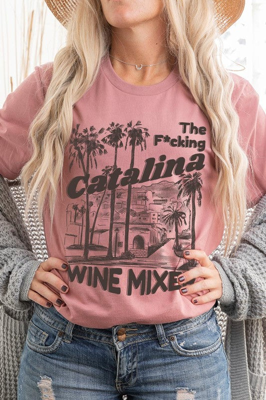 Catalina Wine Mixer Palm Tree Graphic T Shirts