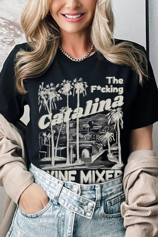 Catalina Wine Mixer Palm Tree Graphic T Shirts