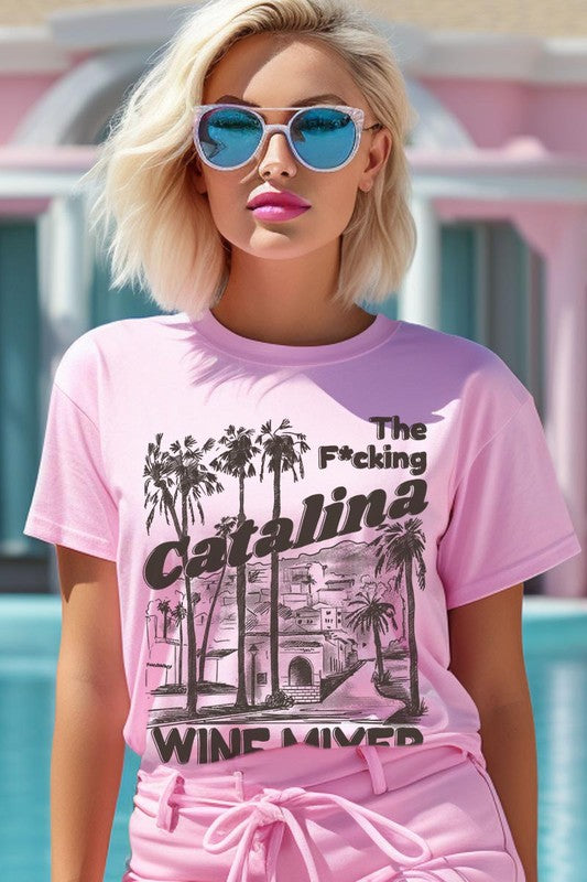 Catalina Wine Mixer Palm Tree Graphic T Shirts