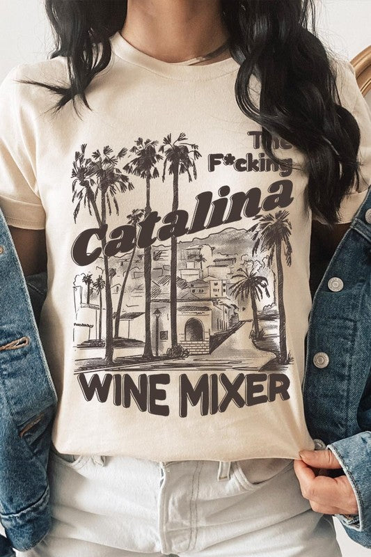 Catalina Wine Mixer Palm Tree Graphic T Shirts