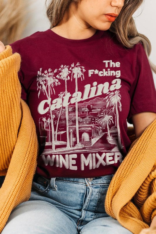 Catalina Wine Mixer Palm Tree Graphic T Shirts